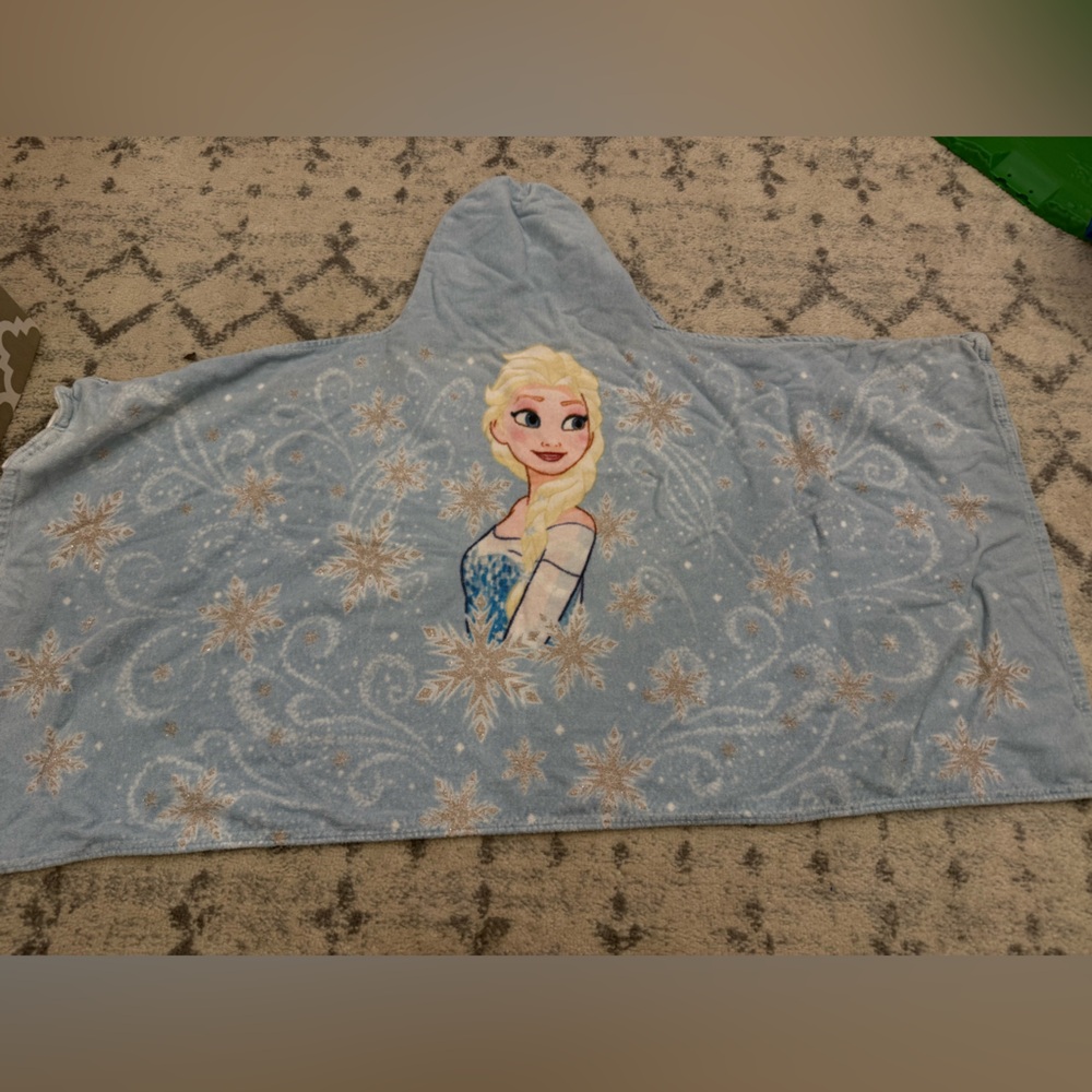 Frozen Kids Blue Hooded Pajama Blanket